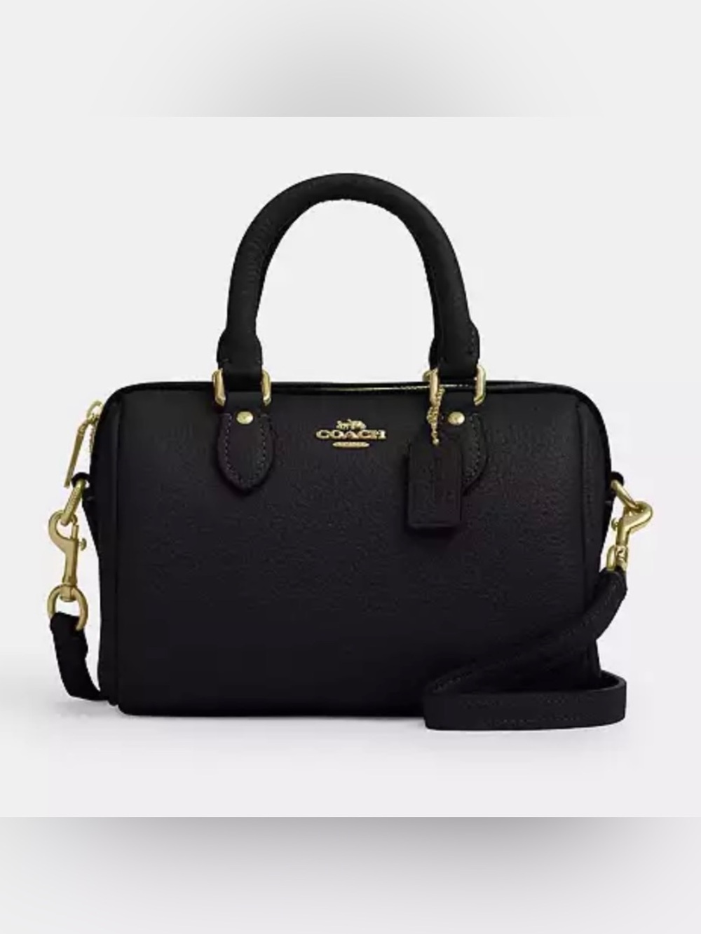 Coach Gold Black Mini Rowan Crossbody Bag